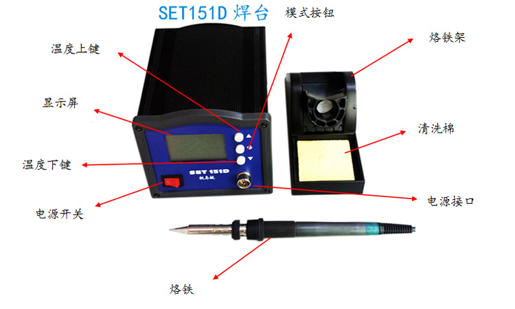  SET151D大功率高溫無(wú)鉛焊臺功能介紹